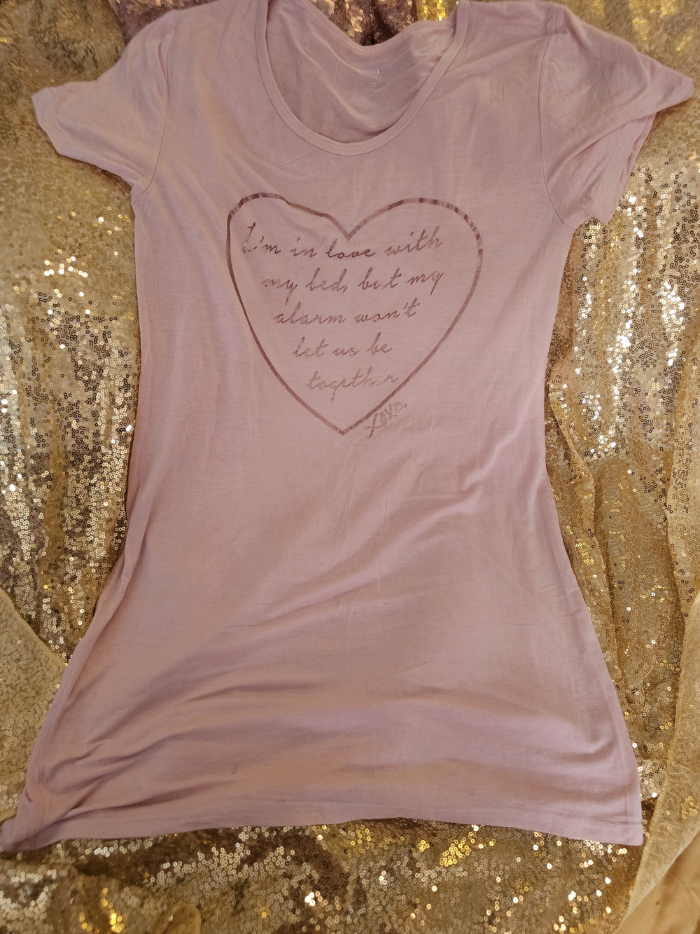 XOXO Dusty Rose Crewneck Tee